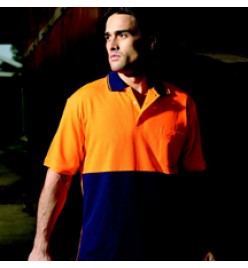 Hi-Vis Polyface/Cotton Back Polo Hi-Vis Polyface/Cotton Back Polo